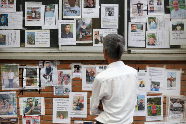 Families Search For Their Loved Ones Missing In Tibet-Nepal Floods Families and relatives of those missing in the Tibet-Nepal flood check the name images of those missing at the Tribhuvan University Teaching Hospital in Kathmandu, Nepal, on August 30, 2026. A glacier outburst along the Tibet-Nepal border caused a sudden surge in the Bhotekoshi River flowing through the Rasuwa District, resulting in large-scale damage on August 26, 2026. The event, referred to as the Himalayan Tsunami, has left more than 2,500 people missing, with the death toll rising daily and causing destruction in five districts: Rasuwa, Nuwakot, Dhading, Gorkha, and Chitwan. Kathmandu Bagmati Nepal Copyright: xSubaasxShresthax originalFilename: shrestha-facesona260830_npzg5.jpg