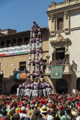 August 30, 2026, Vilafranca Del Penedes, Barcelona, Spain: Historic day in Vilafranca del PenedÂs, where several castellers groups, including the host team and reigning champions of the last Castellers Championship, pushed the limits, sending the crowd into a frenzy with a spectacular display of Catalan culture, recognized as Intangible Cultural Heritage of Humanity. Vilafranca Del Penedes Spain - ZUMAr179 20260830_zip_r179_039 Copyright: xEricxRenomx