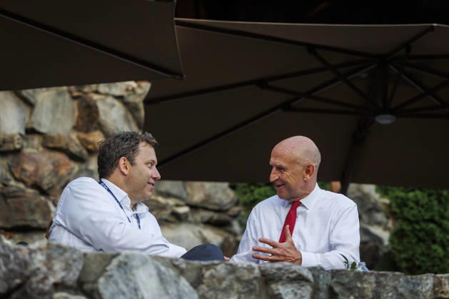 (L-R) Lars Klingbeil, Bundesminister der Finanzen, trifft John Healey, Finanzminister UK, zum Gespraech im Rahmen des G-20 Treffens der Finanzministerinnen und Finanzminister sowie Notenbankgouverneurinnen und Notenbankgouverneuren. Asheville, 30.08.2026. Fotografiert im Auftrag des Bundesministeriums der Finanzen. Asheville United States of America Copyright: xAmreixSchulz BMFx