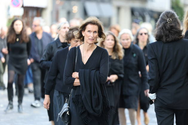 Nicolas Altmayer Funeral - Paris Anne-Claire de Liedekerke during the funeral of French film producer Nicolas Altmayer at Saint Germain des Pres church in Paris, France on August 31, 2026. He was the co-founder of Mandarin Compagnie, and died in a car accident with his partner, Dior executive Mathilde Favier on August 17, aged 61 and 57, respectively. Photo by Raphael Lafargue ABACAPRESS.COM Paris France  Copyright: xLafarguexRaphael ABACAx