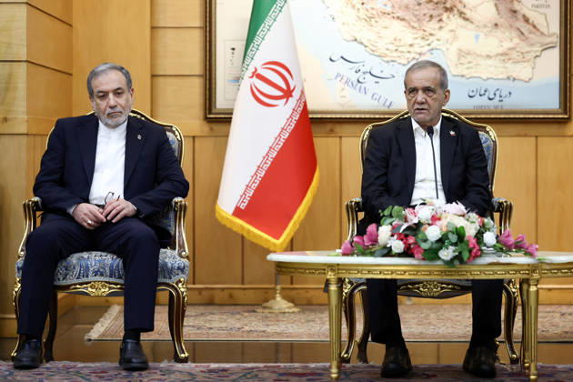August 31, 2026, Tehran, Iran: Iranian President Masoud Pezeshkian departs Tehran, Iran, for Bishkek, Kyrgyzstan, on August 31, 2026, to attend the Shanghai Cooperation Organisation summit. Pezeshkian later arrived at Manas International Airport, where he was welcomed by Kyrgyz Cabinet Chairman Adylbek Kasymaliev. The SCO Council of Heads of State meeting is scheduled for September 1 in Bishkek, alongside an SCO Plus summit attended by leaders and representatives from member states and invited countries. Tehran Iran - ZUMAi98_ 20260831_zih_i98_010 Copyright: xIranianxPresidencyx