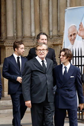 Guest, Guillaume Gallienne, Christian Altmayer, Carlo Agostinelli, son of Mathilde Favier, leaving Nicolas Altmayer’s funeral at the Church of Saint-Germain-des-Prés in Paris on August 31, 2026. Dominique Jacovides, Cyril Moreau, Bestimage. Leaving Nicolas Altmayer’s funeral at the Church of Saint-Germain-des-Prés in Paris on August 31, 2026, Paris, France  Copyright: xJACOVIDES-MOREAUx xBESTIMAGExJACOVIDES-MOREAUx xBESTIMAGEx