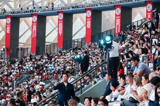 KYRGYZSTAN, BISHKEK - AUGUST 31, 2026: Members of the public at the opening ceremony of the 2026 World Nomad Games at Bishkek Arena. Kirill Kukhmar TASS  96905483