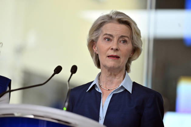Ursula von der Leyen and Commissioner Hadja Lahbib inspect ERCC operations in Brussels BRUSSELS, BELGIUM - AUGUST 31: European Commission President Ursula von der Leyen speaks to press along with European Commissioner for Equality, Preparedness and Crisis Management Hadja Lahbib as they visit the Emergency Response Coordination Centre (ERCC) in Brussels, Belgium, on August 31, 2026. Von der Leyen and Lahbib received a comprehensive briefing on the center s operational coordination, civil protection mechanisms, and disaster response strategies. Dursun Aydemir Anadolu Brussels Belgium. Editorial use only. Please get in touch for any other usage.  Copyright: x2026xAnadoluxDursunxAydemirx