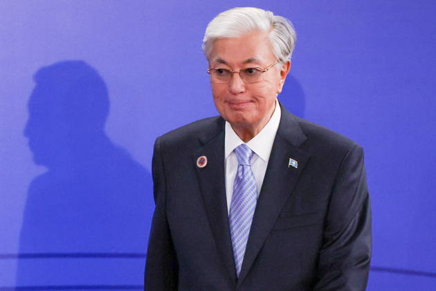 KYRGYZSTAN, BISHKEK - AUGUST 31, 2026: Kassym-Jomart Tokayev, President of Kazakhstan, attends a ceremony to open the 2026 World Nomad Games at Bishkek Arena. Vyacheslav Prokofyev Russian Presidential Press and Information Office TASS  96910121
