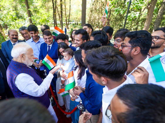 RECORD DATE NOT STATED PM Modi Interacts with Child While Meeting Indian Diaspora in Bishkek Bishkek Kyrgyzstan , Aug 31 (ANI): Prime Minister Narendra Modi interacts with a child as he meets members of the Indian diaspora after paying tribute at the Mahatma Gandhi Memorial, in Bishkek on Monday. (Narendra Modi Photo Gallery ANI Photo) Bishkek Kyrgyzstan Copyright: xANIx ANI_20260831021