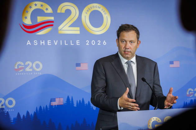Lars Klingbeil, Bundesminister der Finanzen, aufgenommen im Rahmen des G-20 Treffens der Finanzministerinnen und Finanzminister sowie Notenbankgouverneurinnen und Notenbankgouverneuren. Hier waehrend eines Pressestatements. Asheville, 31.08.2026. Fotografiert im Auftrag des Bundesministeriums der Finanzen. Asheville United States of America Copyright: xAmreixSchulz BMFx