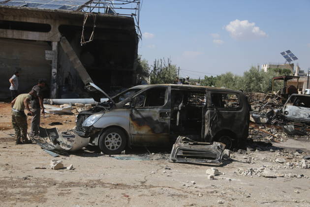 Explosion in Syria’s Idlib kills 5 IDLIB, SYRIA - SEPTEMBER 01: The explosion heavily damages nearby buildings and vehicles after an ammunition-laden vehicle explodes in Syria’s northwestern Idlib province, killing five people and injuring 10 others, according to initial reports, on September 01, 2026. Kasim Yusuf Anadolu Idlib Suriye. Editorial use only. Please get in touch for any other usage.  Copyright: x2026xAnadoluxKasimxYusufx