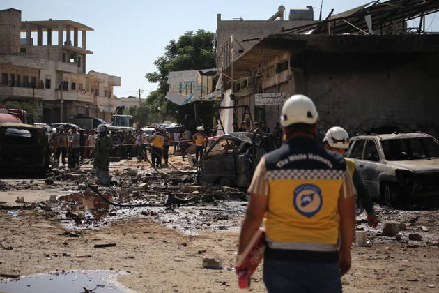 Explosion in Syria’s Idlib kills 5 IDLIB, SYRIA - SEPTEMBER 01: The explosion heavily damages nearby buildings and vehicles after an ammunition-laden vehicle explodes in Syria’s northwestern Idlib province, killing five people and injuring 10 others, according to initial reports, on September 01, 2026. Kasim Yusuf Anadolu Idlib Suriye. Editorial use only. Please get in touch for any other usage.  Copyright: x2026xAnadoluxKasimxYusufx