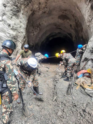 Nepali teams continue searching for survivors of devastating Himalayan glacial floods in Kathmandu on Tuesday, September 1, 2026. The death toll has surpassed 1,000, with dozens feared trapped inside tunnels of hydroelectric power stations. photo by Nepalese Army  NEP2026090110 NepalesexArmy