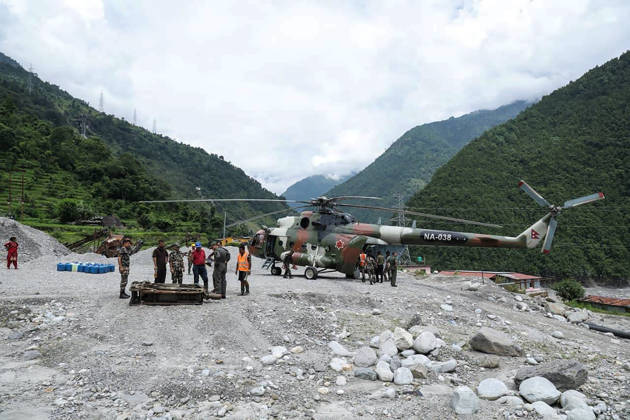 Nepali teams continue searching for survivors of devastating Himalayan glacial floods in Kathmandu on Tuesday, September 1, 2026. The death toll has surpassed 1,000, with dozens feared trapped inside tunnels of hydroelectric power stations. photo by Nepalese Army  NEP2026090113 NepalesexArmy
