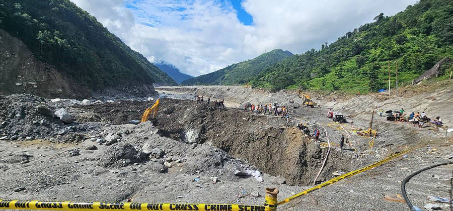 Nepali teams continue searching for survivors of devastating Himalayan glacial floods in Kathmandu on Tuesday, September 1, 2026. The death toll has surpassed 1,000, with dozens feared trapped inside tunnels of hydroelectric power stations. photo by Nepalese Army  NEP2026090115 NepalesexArmy