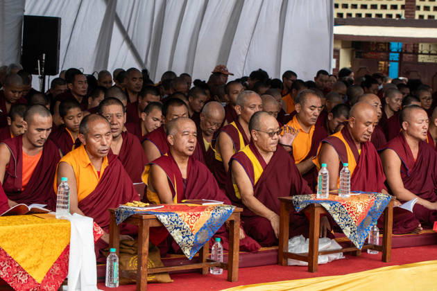 September 1, 2026, Kathmandu, Nepal: Monks participate in a prayer ceremony organized at Boudhanath Stupa to pay respects and offer solace for the victims of severe flash flooding in Kathmandu. Kathmandu Nepal - ZUMAs197 20260901_aaa_s197_253 Copyright: xAmitxShuklax