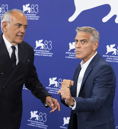83rd Venice International Film Festival VENICE, ITALY - SEPTEMBER 02: Artistic Director Alberto Barbera and George Clooney attend the Golden Lion For Lifetime Achievement Photocall during the 83rd Venice International Film Festival at Palazzo del Casino on September 02, 2026 in Venice, Italy. Primo Barol Anadolu Venice Italy. Editorial use only. Please get in touch for any other usage. Copyright: x2026xAnadoluxPrimoxBarolx