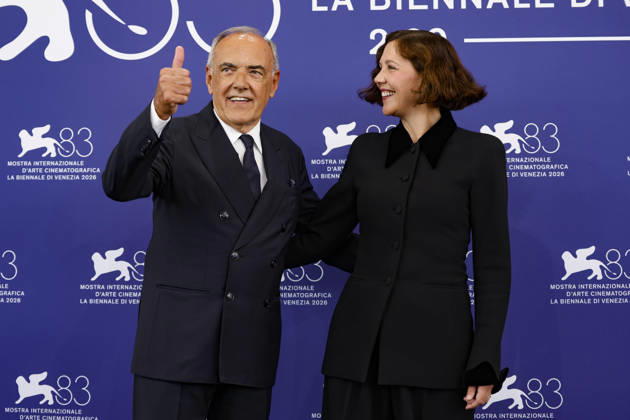 September 2, 2026, Venice, ITALY: Venice 83 jury president Maggie Gyllenhaal (R) and Festival director Alberto Barbera pose at a photocall ahead of the opening ceremony of the Venice Film Festival, in Venice, Italy, 02 September 2026. The 83rd edition of the Venice Film Festival runs from 02 to 12 September 2026. ANSA FABIO FRUSTACI. Venice ITALY  - ZUMAa110 20260902_zaf_a110_037 Copyright: xFabioxFrustacix