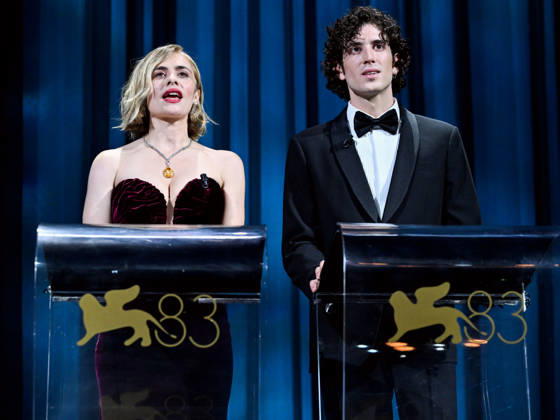 IPA88039037 - Venice, 83rd Venice International Film Festival 2026 - Night 1 - Opening ceremony in the Sala Grande for the Lifetime Achievement Lion - Pictured: Greta Scarano, Nicolas Maupas  Copyright: xSimonexComix xPoolxPhotoxEventsx08x 88039037