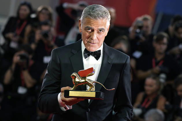 George Clooney poses on the red carpet after receiving the Golden Lion for Lifetime Achievement Award during the Opening Ceremony the 83rd Venice International Film Festival at Sala Grande on September 2, 2026 in Venice, Italy.  VFF20260902860 RoccoxSpaziani