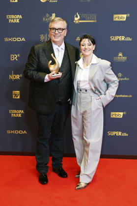Hape Kerkeling und Tahnee Schaffarczyk bei der 32. Verleihung der Goldenen Henne 2026 in der Leipziger Messe. Leipzig, 04.09.2026