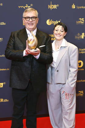 Hape Kerkeling und Tahnee Schaffarczyk bei der 32. Verleihung der Goldenen Henne 2026 in der Leipziger Messe. Leipzig, 04.09.2026