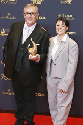 Hape Kerkeling und Tahnee Schaffarczyk bei der 32. Verleihung der Goldenen Henne 2026 in der Leipziger Messe. Leipzig, 04.09.2026