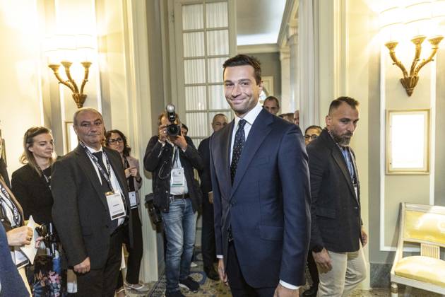 IPA88137340 - Cernobbio, September 4, 2026, Opening of the TEHA 2026 Forum, The European House Ambrosetti Forum 2026, Intelligence on the World, Europe, and Italy. Pictured: the arrival of MEP Jordan Bardella, president of Rassemblement National  Copyright: xFrancescoxEnriquezx xFrancescoxEnriquezx 88137340