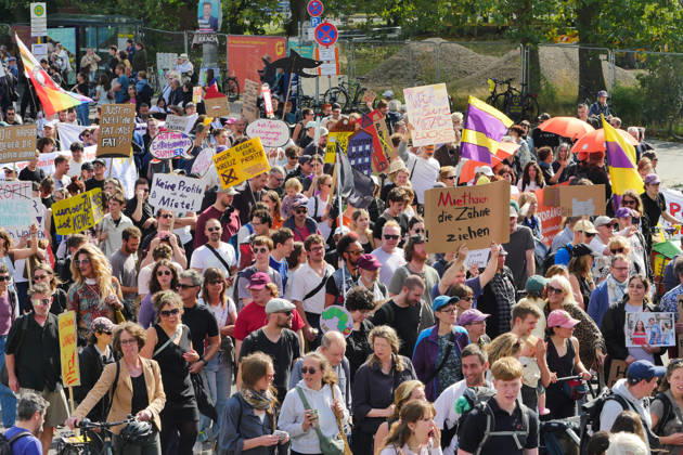 05.09.2026, Berlin - Deutschland. Demo gegen den Mietenwahnsinn vor dem Roten Rathaus.