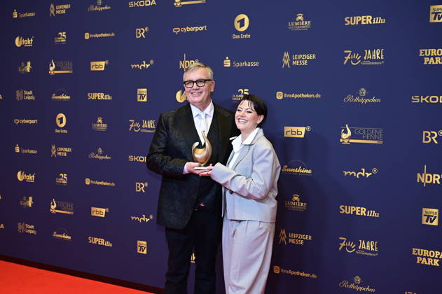 Hape Kerkeling und Tahnee Schaffarczyk bei der 32. Verleihung der Goldenen Henne 2026 in der Leipziger Messe. Leipzig, 04.09.2026 Copyright: xMatthiasxWehnertx