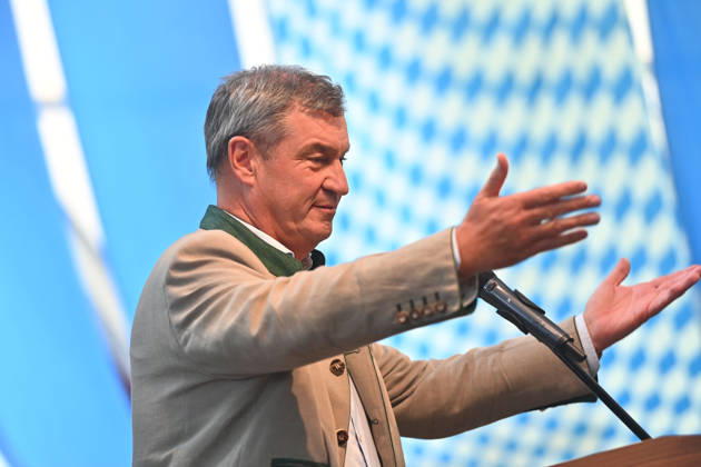 Rede Markus SOEDER (Ministerpraesident Bayern und CSU Vorsitzender) , Einzelbild,angeschnittenes Einzelmotiv,Portraet,Portrait,Porträt. Politischer Gillamoos am 07.09.2026 in Abensberg,