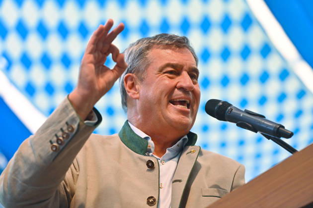Rede Markus SOEDER (Ministerpraesident Bayern und CSU Vorsitzender) , Einzelbild,angeschnittenes Einzelmotiv,Portraet,Portrait,Porträt. Politischer Gillamoos am 07.09.2026 in Abensberg,