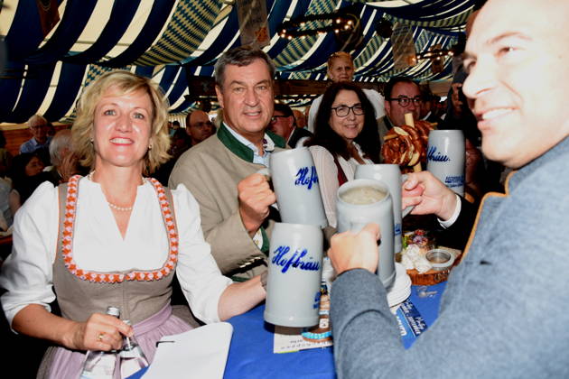 Petra Högl MDL Dr. Markus Söder, Bayerischer Ministerpräsident Abendsberg 07.09.2026 Politischer Frühschoppen am Gillamoos CSU im Hofbräu Festzelt Foto Abendsberg