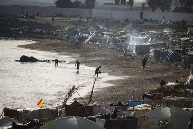 Settlements Continue on El Trampolín Beach Settlements on El Trampolín Beach, as of September 7, 2026, in Ceuta, Spain. Despite having been cleared, the camp on El Trampolín Beach resembles a makeshift city and remains occupied by people who continue to arrive in Ceuta. SEPTEMBER 7, 2026 Ceuta, Spain Copyright: xMarcosxMorenox 7756327