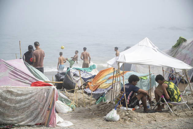 Settlements Continue on El Trampolín Beach Settlements on El Trampolín Beach, as of September 7, 2026, in Ceuta, Spain. Despite having been cleared, the camp on El Trampolín Beach resembles a makeshift city and remains occupied by people who continue to arrive in Ceuta. SEPTEMBER 7, 2026 Ceuta, Spain  Copyright: xMarcosxMorenox 7756346