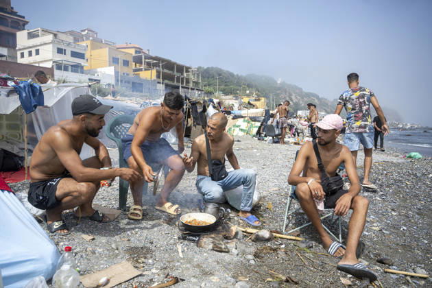 Settlements Continue on El Trampolín Beach Settlements on El Trampolín Beach, as of September 7, 2026, in Ceuta, Spain. Despite having been cleared, the camp on El Trampolín Beach resembles a makeshift city and remains occupied by people who continue to arrive in Ceuta. SEPTEMBER 7, 2026 Ceuta, Spain  Copyright: xMarcosxMorenox 7756352