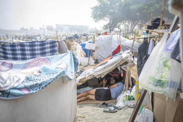 Settlements Continue on El Trampolín Beach Settlements on El Trampolín Beach, as of September 7, 2026, in Ceuta, Spain. Despite having been cleared, the camp on El Trampolín Beach resembles a makeshift city and remains occupied by people who continue to arrive in Ceuta. SEPTEMBER 7, 2026 Ceuta, Spain  Copyright: xMarcosxMorenox 7756353