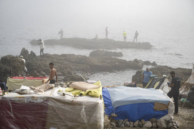 Settlements Continue on El Trampolín Beach Settlements on El Trampolín Beach, as of September 7, 2026, in Ceuta, Spain. Despite having been cleared, the camp on El Trampolín Beach resembles a makeshift city and remains occupied by people who continue to arrive in Ceuta. SEPTEMBER 7, 2026 Ceuta, Spain  Copyright: xMarcosxMorenox 7756359