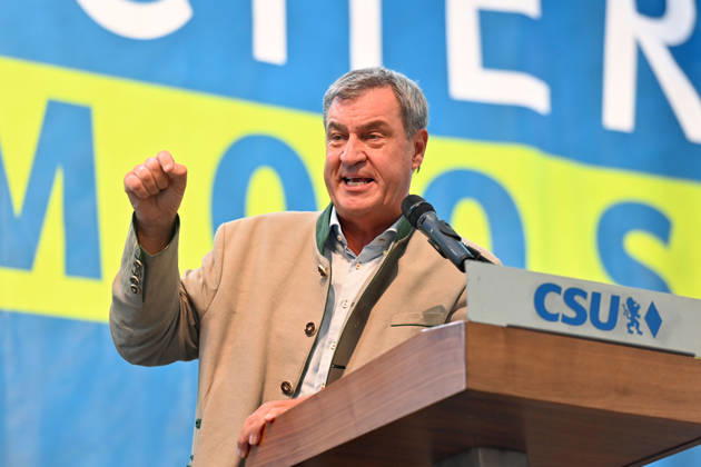 Rede Markus SOEDER (Ministerpraesident Bayern und CSU Vorsitzender), Einzelbild,angeschnittenes Einzelmotiv,Halbfigur,halbe Figur. Politischer Gillamoos am 07.09.2026 in Abensberg,
