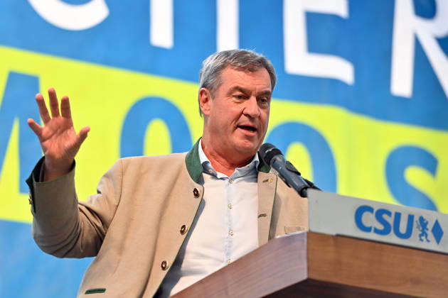 Rede Markus SOEDER (Ministerpraesident Bayern und CSU Vorsitzender), Einzelbild,angeschnittenes Einzelmotiv,Halbfigur,halbe Figur. Politischer Gillamoos am 07.09.2026 in Abensberg,