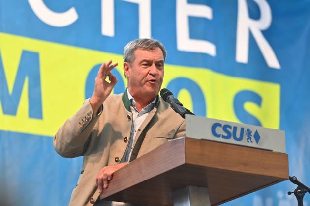 Rede Markus SOEDER (Ministerpraesident Bayern und CSU Vorsitzender), Einzelbild,angeschnittenes Einzelmotiv,Halbfigur,halbe Figur. Politischer Gillamoos am 07.09.2026 in Abensberg,