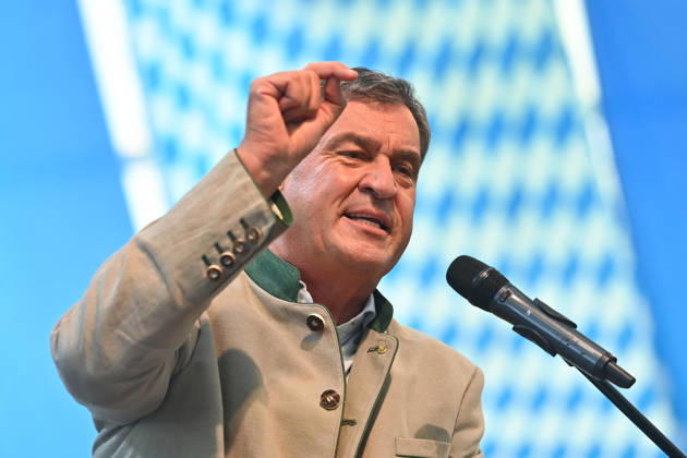 Rede Markus SOEDER (Ministerpraesident Bayern und CSU Vorsitzender), Einzelbild,angeschnittenes Einzelmotiv,Portrait,Portraet. Politischer Gillamoos am 07.09.2026 in Abensberg,