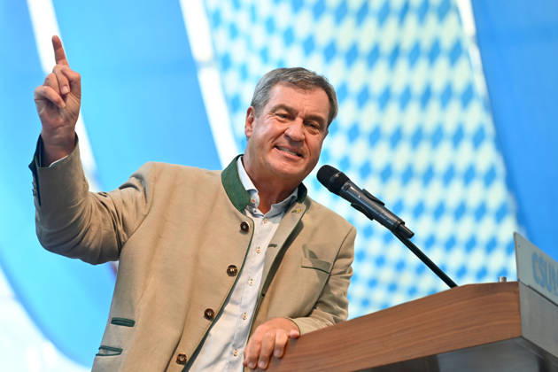 Rede Markus SOEDER (Ministerpraesident Bayern und CSU Vorsitzender), Einzelbild,angeschnittenes Einzelmotiv,Halbfigur,halbe Figur. Politischer Gillamoos am 07.09.2026 in Abensberg,