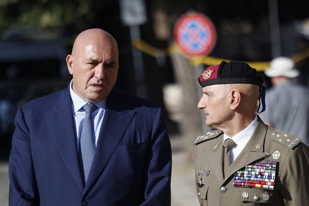 September 8, 2026, Rome, Rome, ITALY: Defense Minister Guodo Crosetto and General Luciano Portolano, Italian Chief of the Defense Staff. Commemorative ceremony on the occasion of the 83rd anniversary of the Defense of Rome at Porta San Paolo and the Parco della Resistenza on September 8, Rome, September 8, 2026. Rome ITALY  - ZUMAa289 20260908_zia_a289_201 Copyright: xRiccardoxDexLucax xAgfx