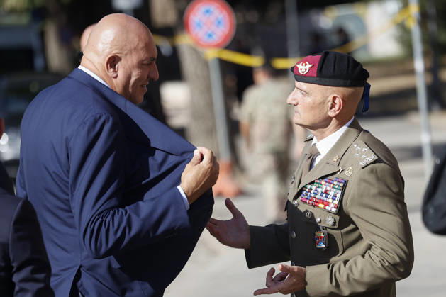 September 8, 2026, Rome, Rome, ITALY: Defense Minister Guodo Crosetto and General Luciano Portolano, Italian Chief of the Defense Staff. Commemorative ceremony on the occasion of the 83rd anniversary of the Defense of Rome at Porta San Paolo and the Parco della Resistenza on September 8, Rome, September 8, 2026. Rome ITALY  - ZUMAa289 20260908_zia_a289_207 Copyright: xRiccardoxDexLucax xAgfx