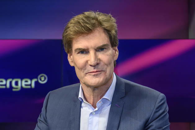 v.l. Carsten Maschmeyer (Unternehmer), GER, Berlin, Studio, zu Gast bei Maischberger, politische Talkshow, TV, Format, mit Moderatorin Sandra Maischberger, Das Erste, aus Adlershof Am Studio 20, 08.09.2026, Copyright: HMBxMedia UwexKoch