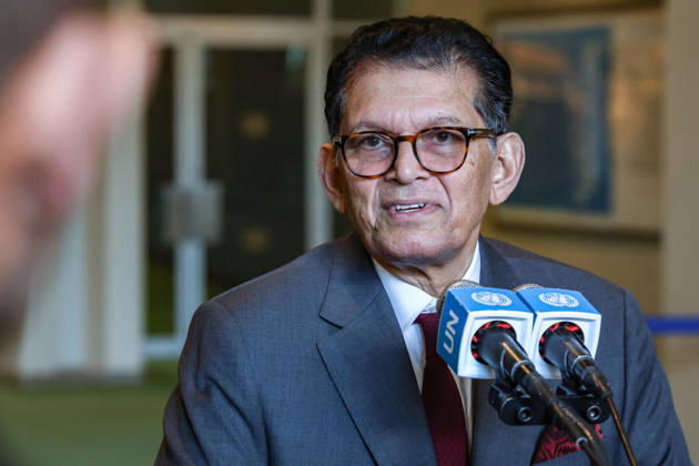 September 8, 2026, New York, New York, United States: KHALILUR RAHMAN, incoming President of the 81st session of the UN General Assembly, holds his first press encounter at the General Assembly stakeout following the closing of UNGA80 and ahead of the official opening of UNGA81 at UN Headquarters. New York United States - ZUMAo116 20260908_znp_o116_052 Copyright: xBiancaxOterox