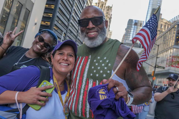 September 8, 2026, New York, New York, USA: Honoring the Workers of September 11 2001 Union workers by the thousands marched up.Church Street to Foley Square with the theme Our City, Our Fight, Our Future in Lower Manhattan..Marking the 25th anniversary of the terror attack they remembered the workers who ran toward danger and helped NYC.recover and rebuild paying an enormous price in the years that followed. The march for solidarity demonstrated the strength, .solidarity and power of working people while standing up for the rights, freedoms and future of all New Yorkers. New York USA  - ZUMAh156 20260908_znp_h156_010 Copyright: xMiloxHessx