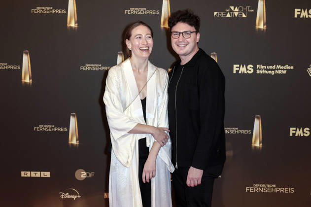 Victoria Hillestad und Julian Erhardt bei der Verleihung des Deutschen Fernsehpreises 2026 - Die Nacht der Kreativen in der Flora. Köln, 08.09.2026