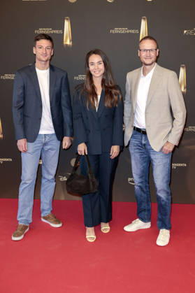 Eike Köhler, Kim Kristin Mauch und Björn Kurtenbach bei der Verleihung des Deutschen Fernsehpreises 2026 - Die Nacht der Kreativen in der Flora. Köln, 08.09.2026