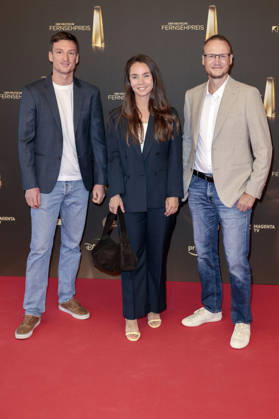 Eike Köhler, Kim Kristin Mauch und Björn Kurtenbach bei der Verleihung des Deutschen Fernsehpreises 2026 - Die Nacht der Kreativen in der Flora. Köln, 08.09.2026