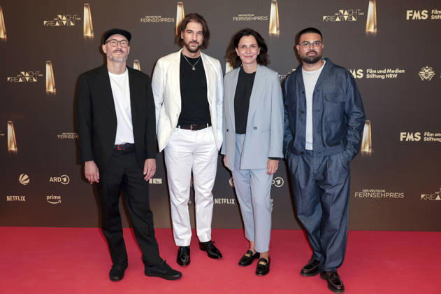 Marco Rottig, David Gesslbauer, Gast und Wesley William Salamone bei der Verleihung des Deutschen Fernsehpreises 2026 - Die Nacht der Kreativen in der Flora. Köln, 08.09.2026