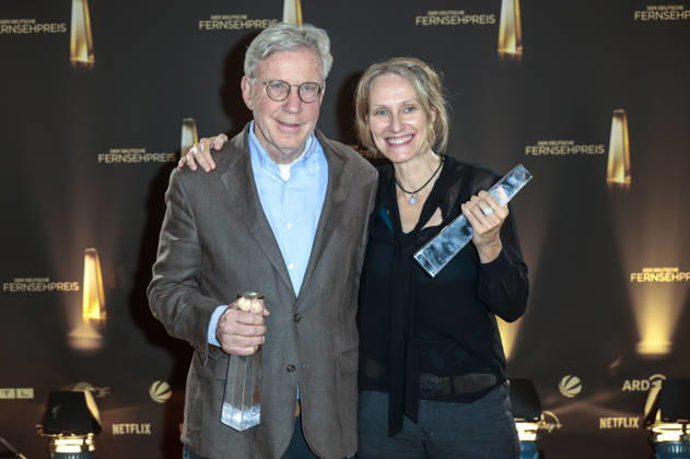Rolf Basedow und Nicole Armbruster bei der Verleihung des Deutschen Fernsehpreises 2026 - Die Nacht der Kreativen in der Flora. Köln, 08.09.2026